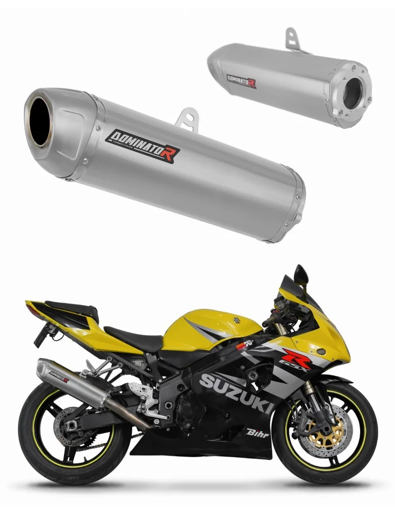 Silencieux bolt-on Dominator S6 pour Suzuki GSXR 750 K1-K5 (2001-2005)