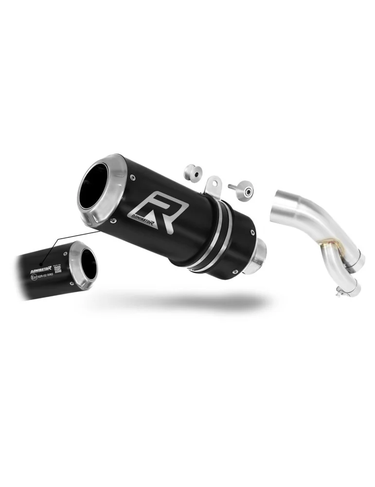Silencieux slip-on homologué Dominator GP Noir pour BMW S1000R (2017-2020)