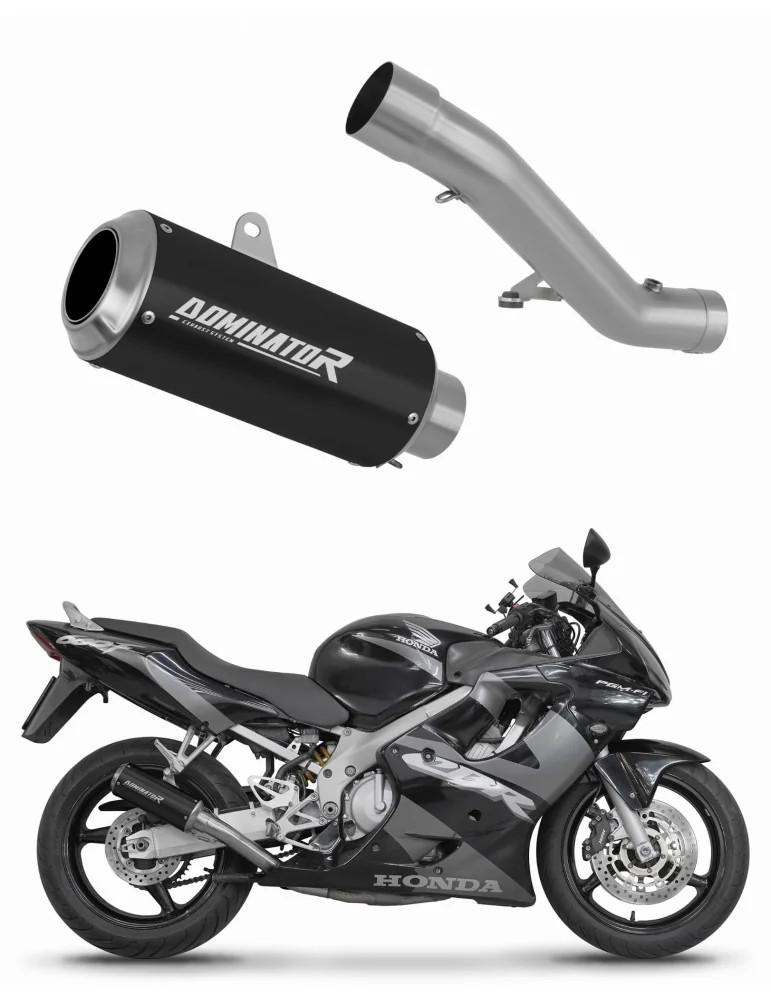 Silencieux slip-on Dominator GP Noir pour Honda CBR 600 F4i (2001-2006)