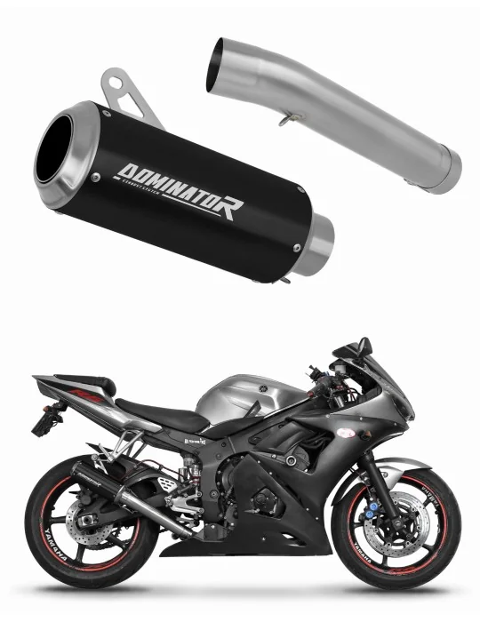 Silencieux slip-on Dominator GP Noir pour Yamaha YZF R6 (2003-2005)