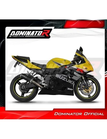 Silencieux bolt-on Dominator GP Noir pour Suzuki GSXR 1000 K1 - K4 (2001-2004)