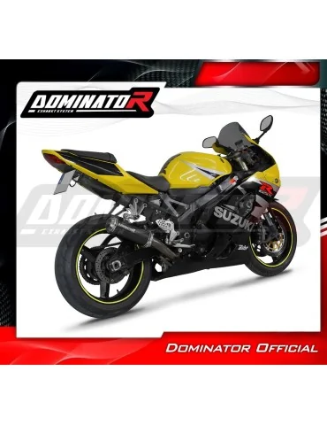 Silencieux bolt-on Dominator GP Noir pour Suzuki GSXR 750 K1-K5 (2001-2005)