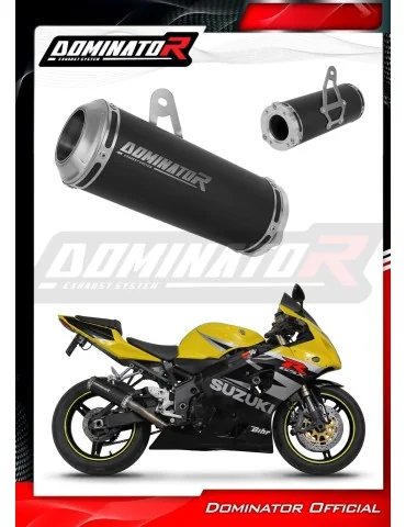 Silencieux bolt-on Dominator GP Noir pour Suzuki GSXR 600 K1-K5 (2001-2005)