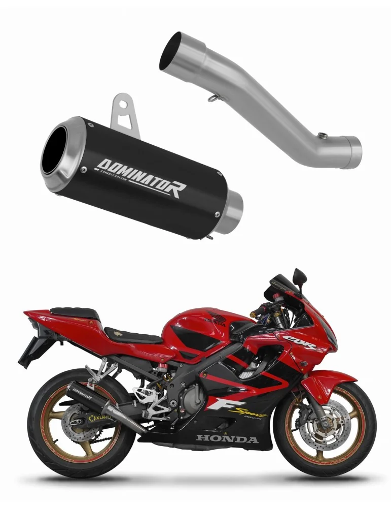 Silencieux slip-on Dominator GP Noir pour Honda CBR 600 F4i Sport (2001-2006)