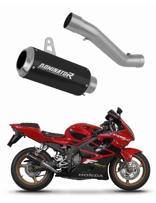 Silencieux slip-on Dominator GP Noir pour Honda CBR 600 F4i Sport (2001-2006)
