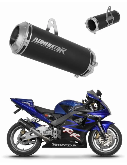 Silencieux bolt-on Dominator GP Noir pour Honda CBR 954 (2002-2003)