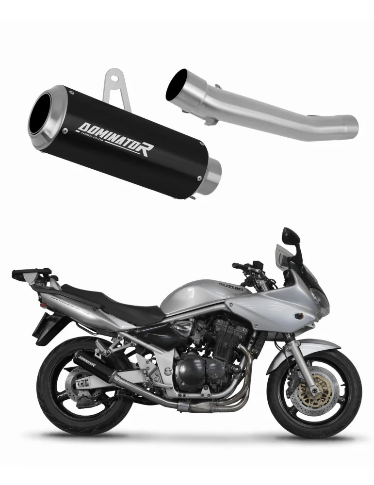 Silencieux slip-on Dominator GP Noir pour Suzuki GSF Bandit 600 (2000-2004)