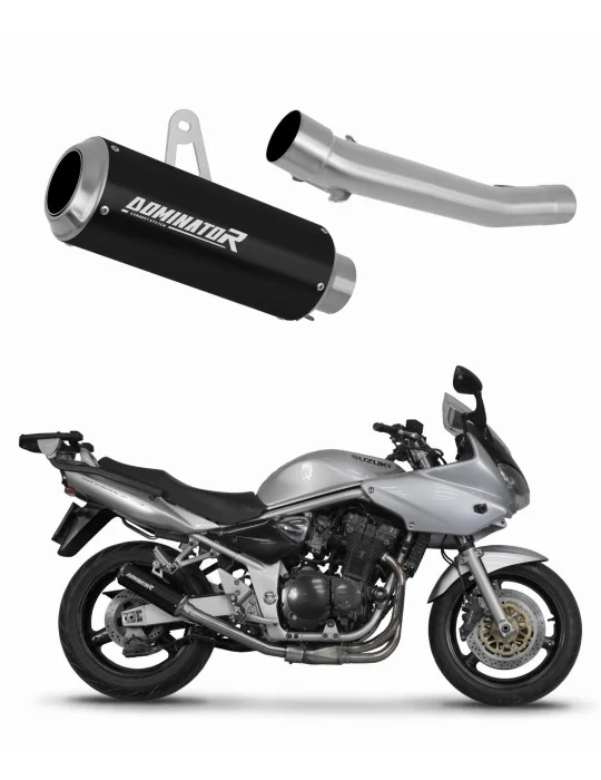 Silencieux slip-on Dominator GP Noir pour Suzuki GSF Bandit 1200 (2001-2005)