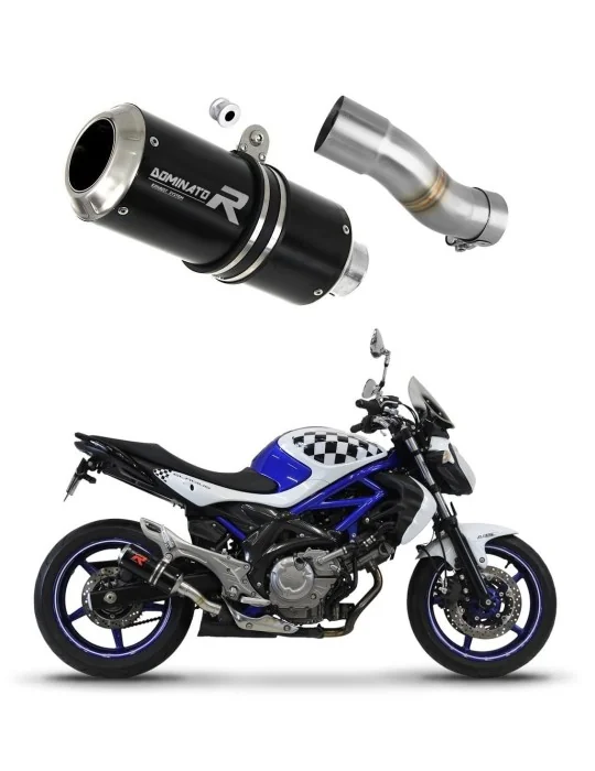 Silencieux slip-on Dominator GP Noir pour Suzuki SFV 650 Gladius (2009-2015)