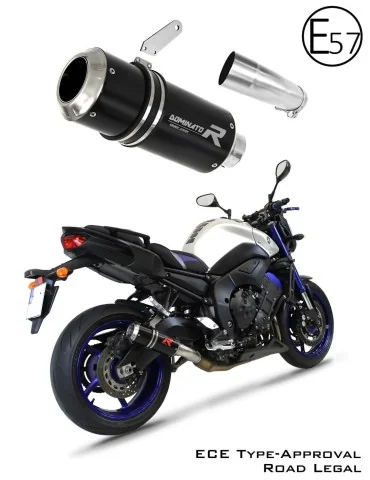 Silencieux slip-on homologué Dominator GP Noir pour Yamaha FZ 8 N / FZ8 S Fazer (2010-2016)