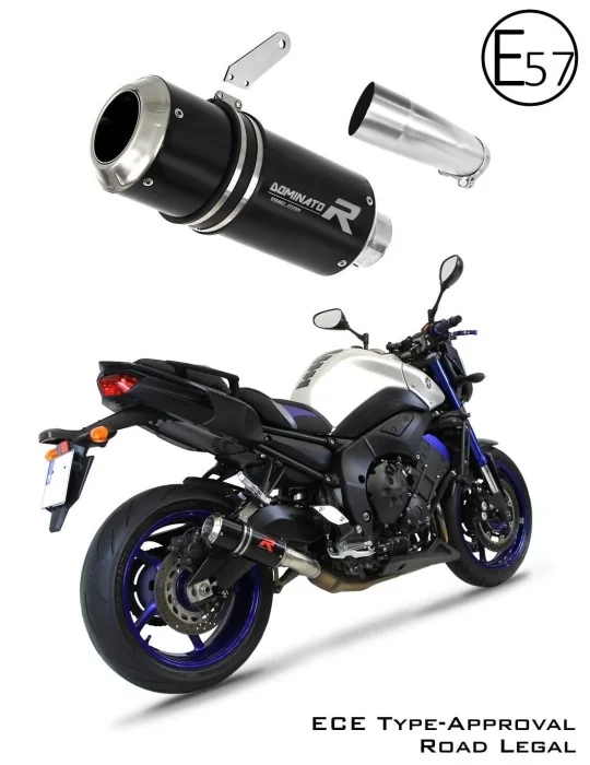 Silencieux slip-on homologué Dominator GP Noir pour Yamaha FZ 8 N / FZ8 S Fazer (2010-2016)