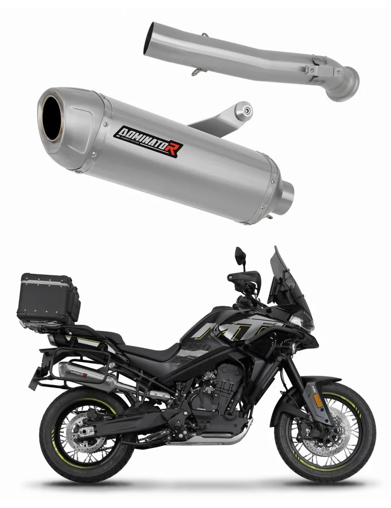 Silencieux slip-on Dominator S6 pour CF Moto 800 MT Explore / Sport / Touring (2022-2025)