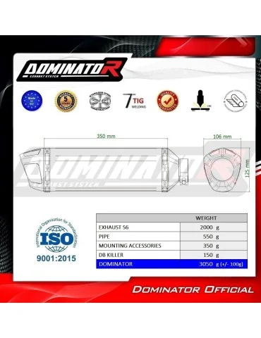 Silencieux slip-on Dominator S6 pour Honda CBF 600 (2004-2007)