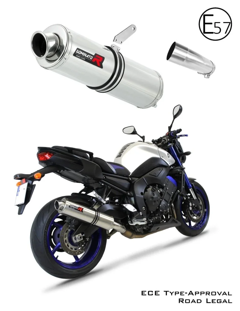 Silencieux slip-on homologué Dominator ROND pour Yamaha FZ 8 N / FZ8 S Fazer (2010-2016)