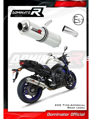 Silencieux slip-on homologué Dominator ROND pour Yamaha FZ 8 N / FZ8 S Fazer (2010-2016)