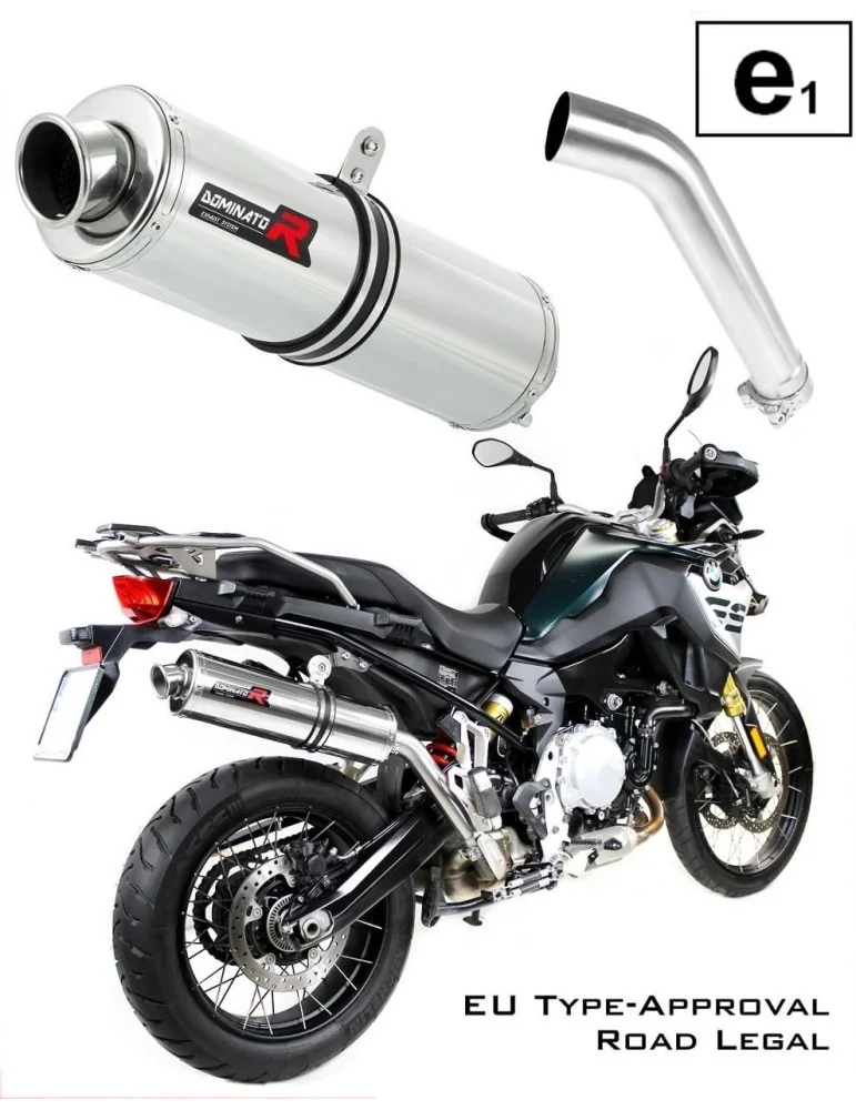 Silencieux slip-on homologué Dominator ROND pour BMW F850GS Adventure (2016-2020)
