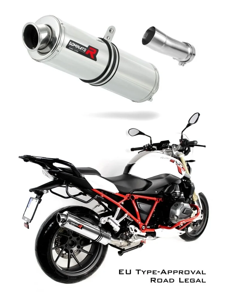 Silencieux slip-on homologué Dominator ROND pour BMW R1200R (2015-2018)
