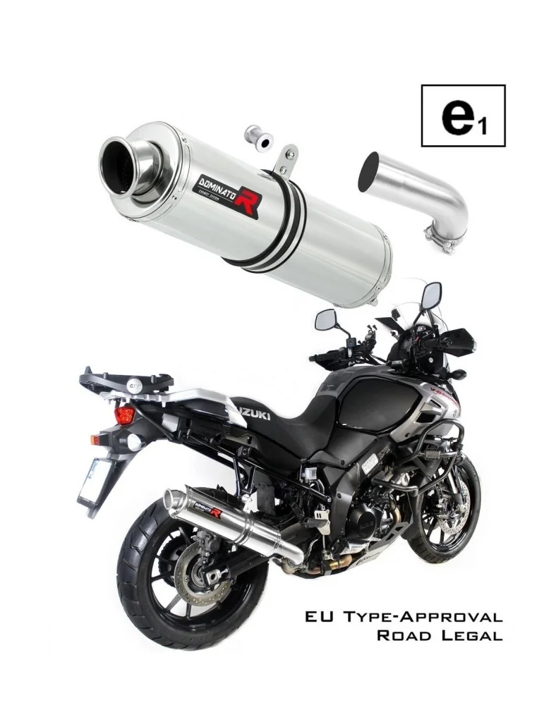Silencieux slip-on homologué Dominator ROND pour Suzuki DL 1000 V-strom (2017-2020)