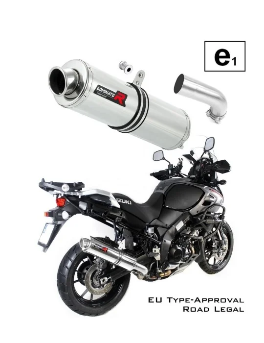 Silencieux slip-on homologué Dominator ROND pour Suzuki DL 1000 V-strom (2017-2020)