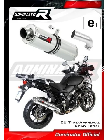 Silencieux slip-on homologué Dominator ROND pour Suzuki DL 1000 V-strom (2017-2020)