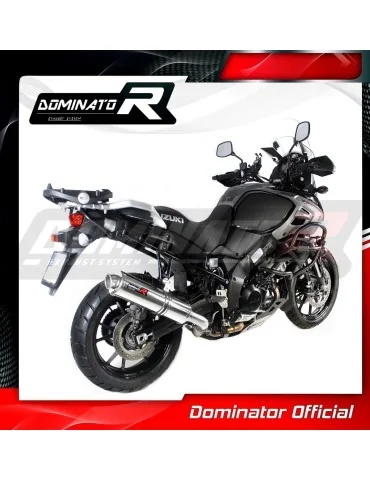 Silencieux slip-on homologué Dominator ROND pour Suzuki DL 1000 V-strom (2017-2020)