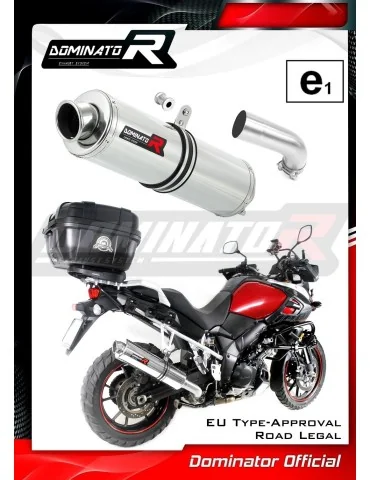 Silencieux slip-on homologué Dominator ROND pour Suzuki DL 1000 V-strom (2014-2016)