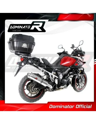 Silencieux slip-on homologué Dominator ROND pour Suzuki DL 1000 V-strom (2014-2016)