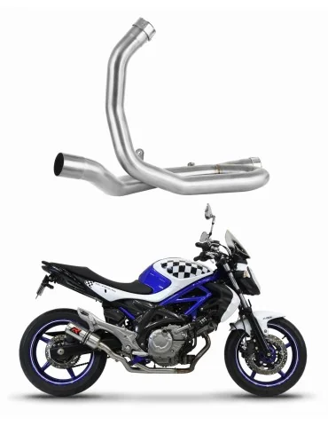 Tube central de liaison inox Dominator pour Suzuki SFV 650 Gladius (2009-2015)