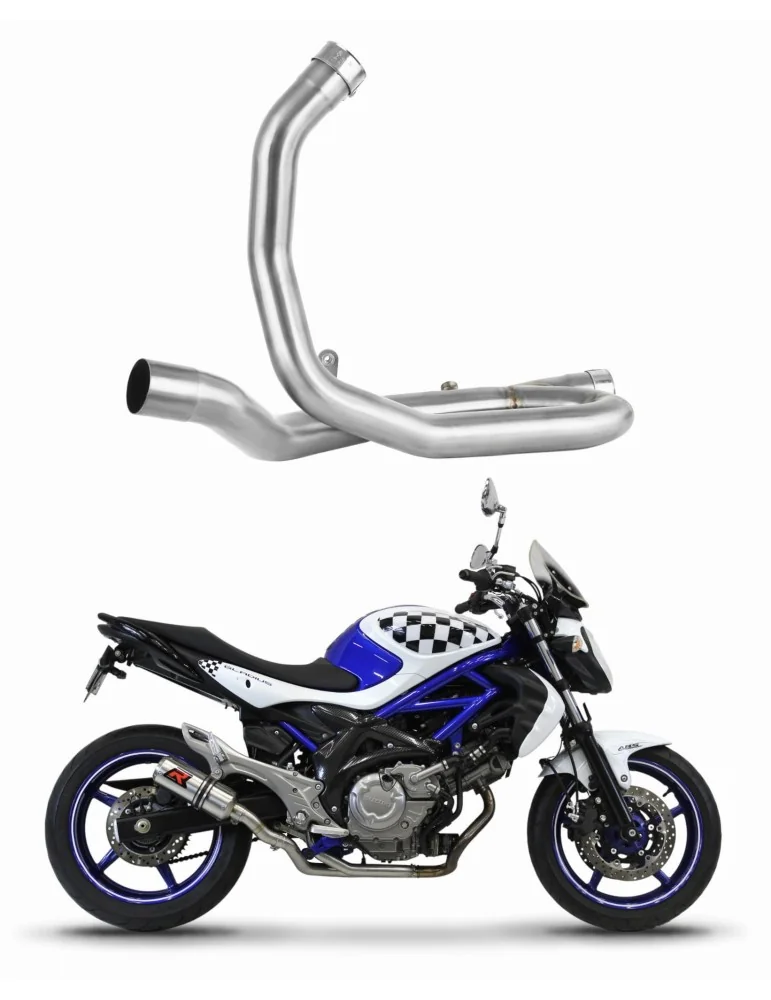 Tube central de liaison inox Dominator pour Suzuki SFV 650 Gladius (2009-2015)