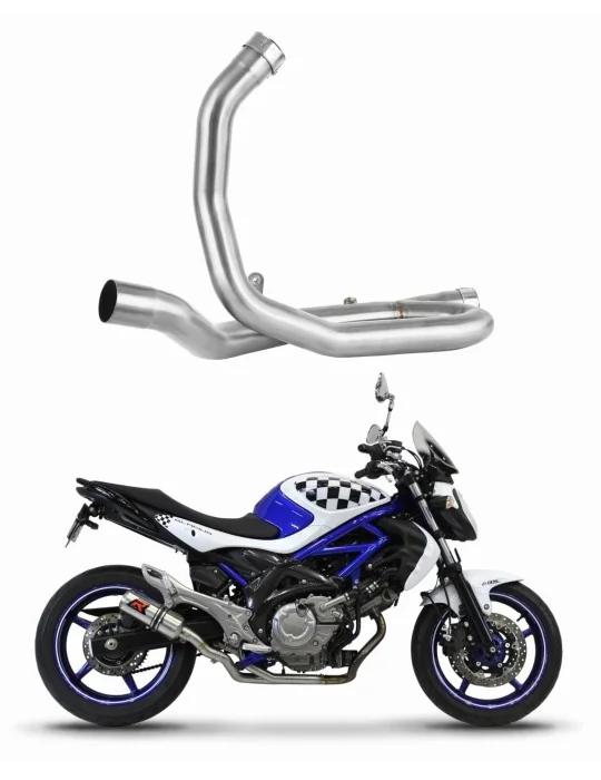 Tube central de liaison inox Dominator pour Suzuki SFV 650 Gladius (2009-2015)