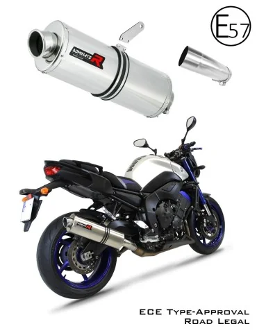Silencieux slip-on homologué Dominator OVAL pour Yamaha FZ 8 N / FZ8 S Fazer (2010-2016)