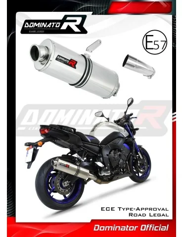 Silencieux slip-on homologué Dominator OVAL pour Yamaha FZ 8 N / FZ8 S Fazer (2010-2016)