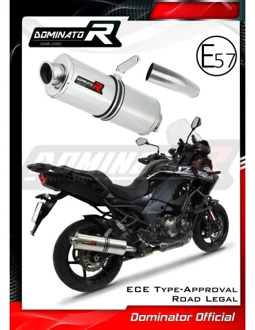 Silencieux slip-on homologué Dominator OVAL pour Kawasaki Versys 1000 (2019-2024)