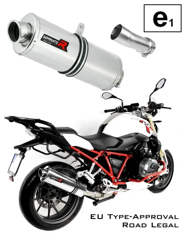 Silencieux slip-on homologué Dominator OVAL pour BMW R1200RS (2015-2018)