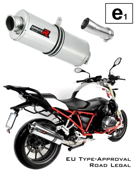 Silencieux slip-on homologué Dominator OVAL pour BMW R1200RS (2015-2018)