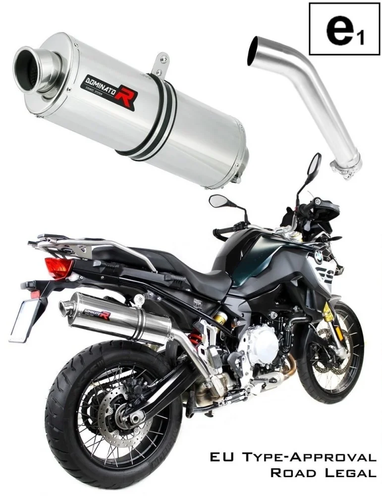 Silencieux slip-on homologué Dominator OVAL pour BMW F850GS (2016-2020)