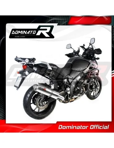 Silencieux slip-on homologué Dominator OVAL pour Suzuki DL 1000 V-strom (2017-2020)