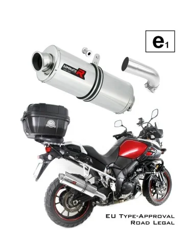 Silencieux slip-on homologué Dominator OVAL pour Suzuki DL 1000 V-strom (2014-2016)