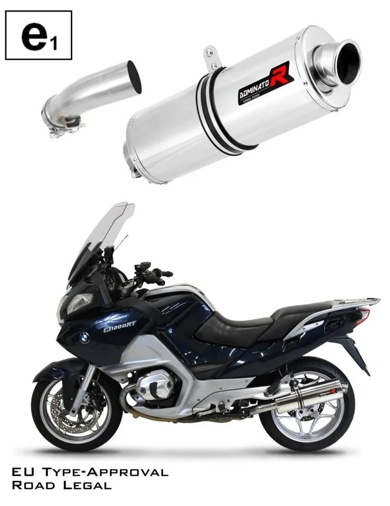 Silencieux slip-on homologué Dominator OVAL pour BMW R1200RT (2010-2013)