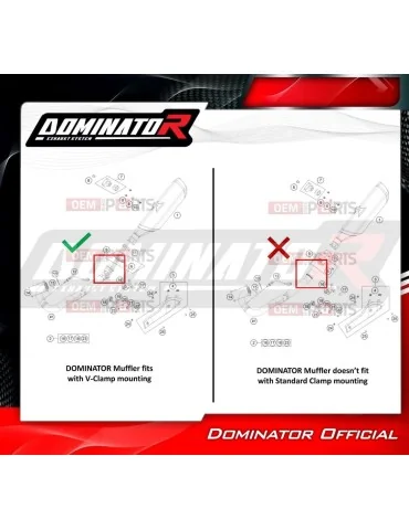 Silencieux slip-on Dominator OVR pour Husqvarna 701 Enduro (2021-2024)
