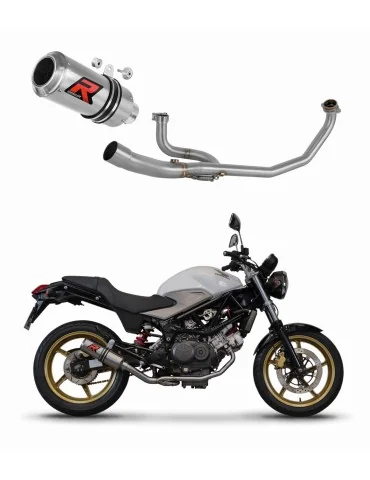 Ligne d'échappement complète inox Dominator GP pour Honda VTR 250 (2009-2015)
