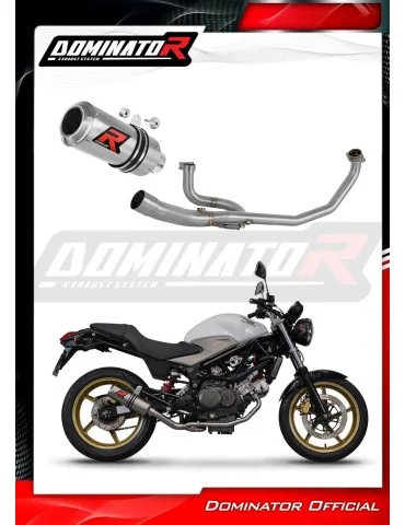 Ligne d'échappement complète inox Dominator GP pour Honda VTR 250 (2009-2015)