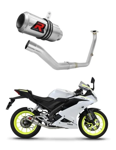 Ligne d'échappement complète inox Dominator GP pour Yamaha YZF R125 (2021-2024)