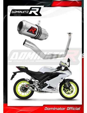 Ligne d'échappement complète inox Dominator GP pour Yamaha YZF R125 (2021-2024)