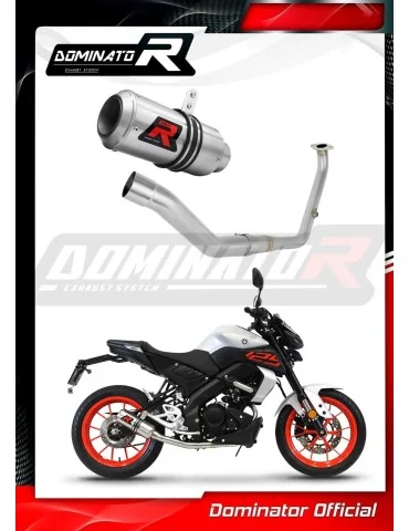 Ligne d'échappement complète inox Dominator GP pour Yamaha MT 125 (2021-2024)