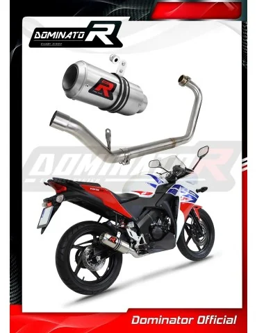 Ligne d'échappement complète inox Dominator GP pour Honda CBR 125 R (2011-2018)