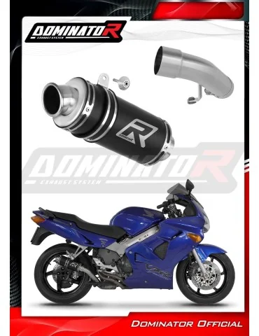 Silencieux slip-on Dominator GP1 Noir pour Honda VFR 800 Fi (1998-2001)