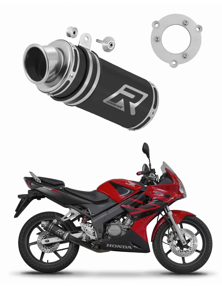 Silencieux bolt-on Dominator GP1 Noir pour Honda CBR 125 (2004-2010)