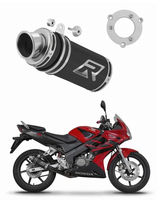 Silencieux bolt-on Dominator GP1 Noir pour Honda CBR 125 (2004-2010)