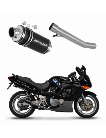 Silencieux slip-on Dominator GP1 Noir pour Suzuki GSXF 750 (1998-2006)